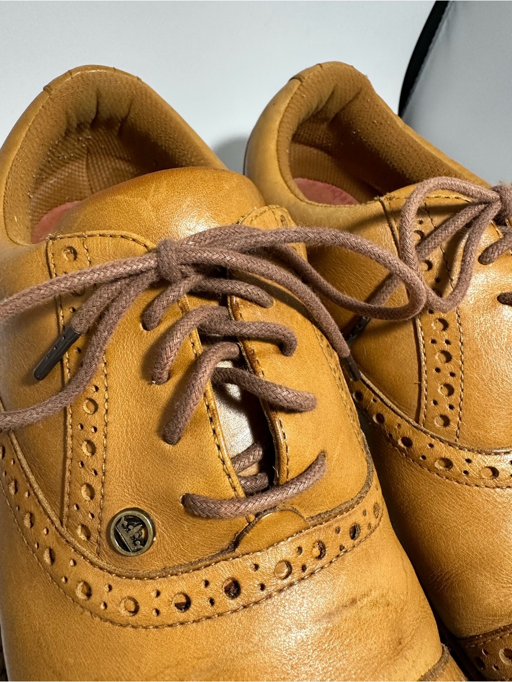 Peter Millar G/FORE C Men's Leather Wingtip Golf Shoes